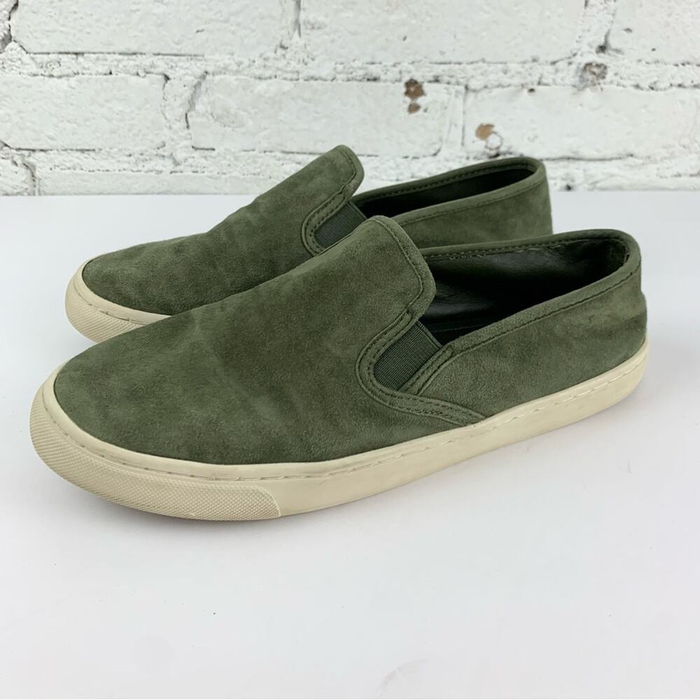 Tory Burch Jesse Green Suede Slip On Sneaker Loafers 9.5